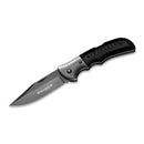 BOKER Grey Eminence Scyzoryk składany z kompaktową czarną rękojeścią z micarty, stal 440A