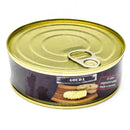 200g canned Gouda cheese for emergency rations, made in Germany, long shelf life, ideal for survival and camping.