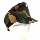 Hungarian camo army winter field cap with neck flap and national flag badge for cold weather military use