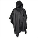 MIL-TEC Poncho Hooded Versatile Water Resistant Mesh Bag Included Black - GoMilitar