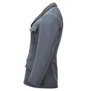 Oryginalna szwajcarska marynarka wojskowa formalna z 4 kieszeniami i naramiennikami w kolorze szarym