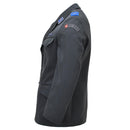 Oryginalna szwajcarska marynarka wojskowa wizytowa Vintage z 4 kieszeniami, ciemnoszara