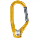 PETZL ROLLCLIP Karabińczyk z ciągnięciem, niezamykający się, z systemem zamków błyskawicznych, wspinaczkowy, żółty