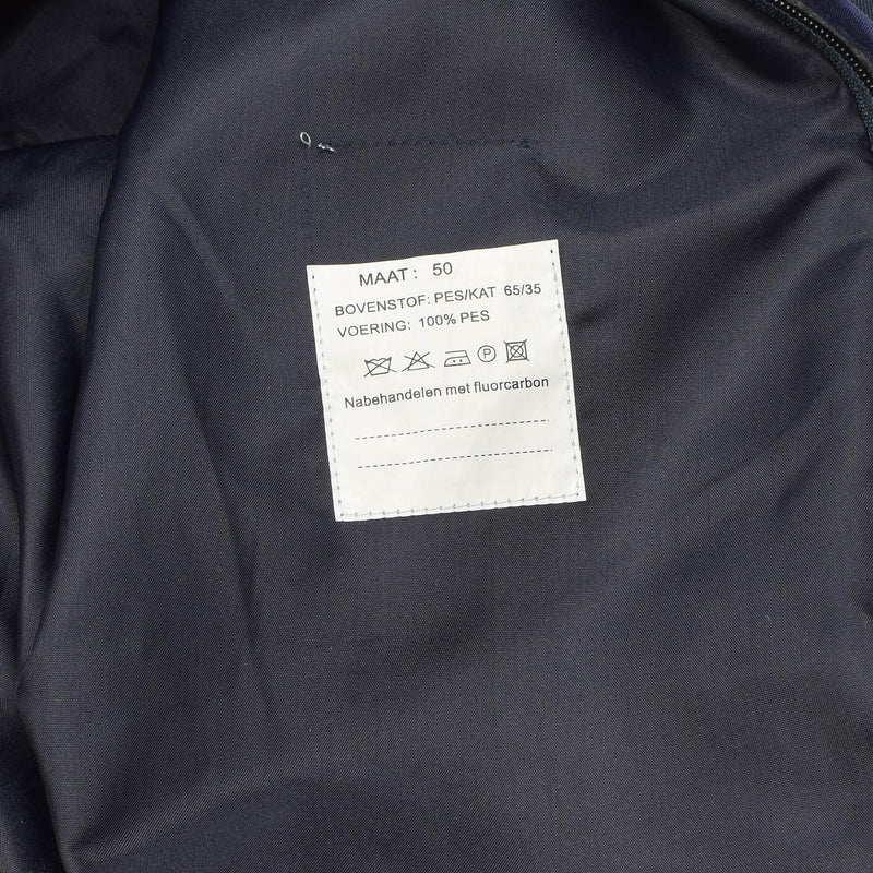Oryginalny holenderski problem wojskowy męski piosenek przeciwdeszczowy liniowiec Trenchcoat Solid Blue
