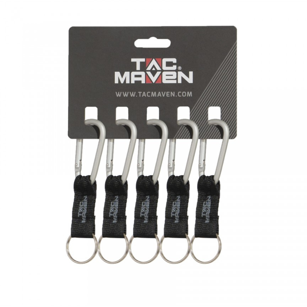 TAC MAVEN 6mm aluminiowe karabinki 5 szt. zewnętrznych klipsów do kluczy sprzęt kempingowy