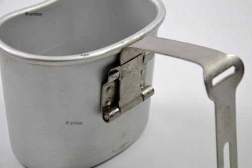 Oryginalny belgijski kubek stołówek armii buszu aluminiowe buszjek jak US M1910