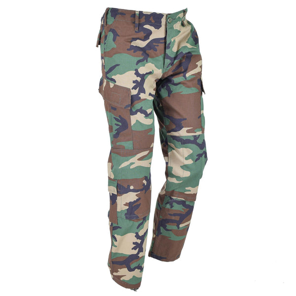 Marka MIL-TEC w stylu wojskowym USA Woodland Camo Ripstop Soldiers BDU Cargo Pants