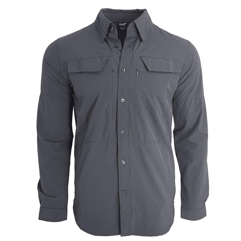 TEXAR DŁUGO-SLEEVE WOJSKA Koszula Slim Fit Trwałe odzież Klasyczne koszule armii