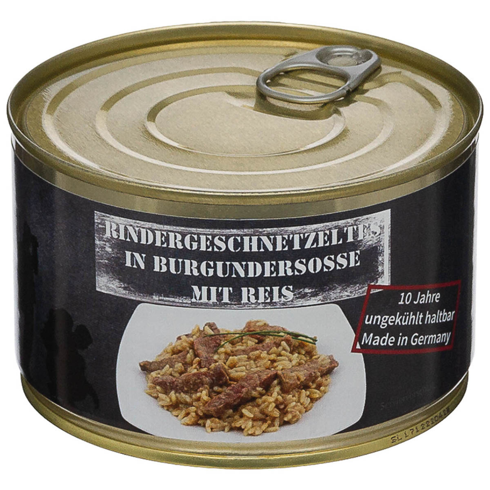 MFH Gotowy posiłek w puszkach Siekana wołowina z ryżem 400 g Camping Outdoor Food
