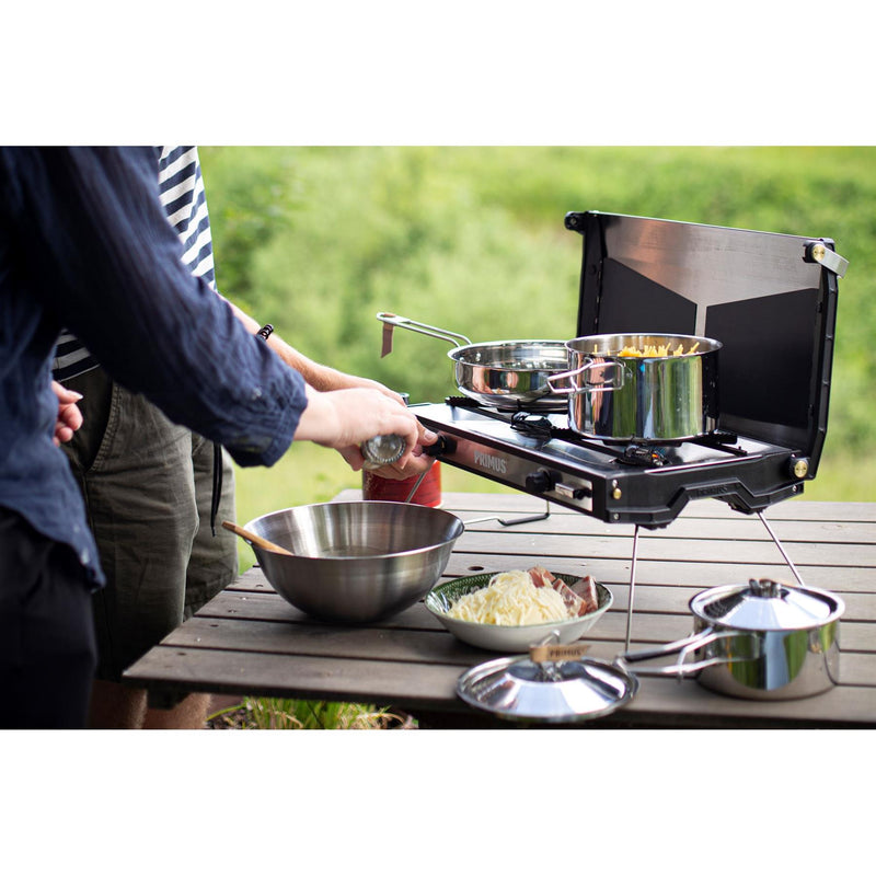 Zestaw do gotowania na ognisku Primus stal nierdzewna All-in-One Camping Camping Cooking
