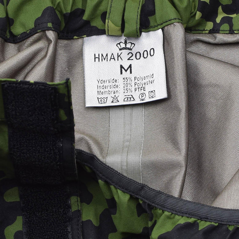 Oryginalny duński wojskowy Camo M84 Deszczowe spodnie wodoodporne elastyczne spodnie nowe