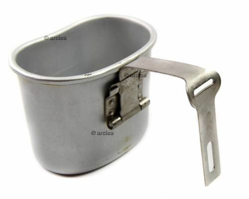 Oryginalny belgijski kubek stołówek armii buszu aluminiowe buszjek jak US M1910