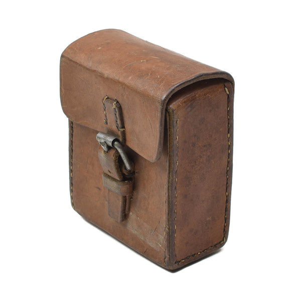 Oryginalny szwedzki wojskowy skórzany pasek z twardym paskiem Universal Magazine Bag Vintage