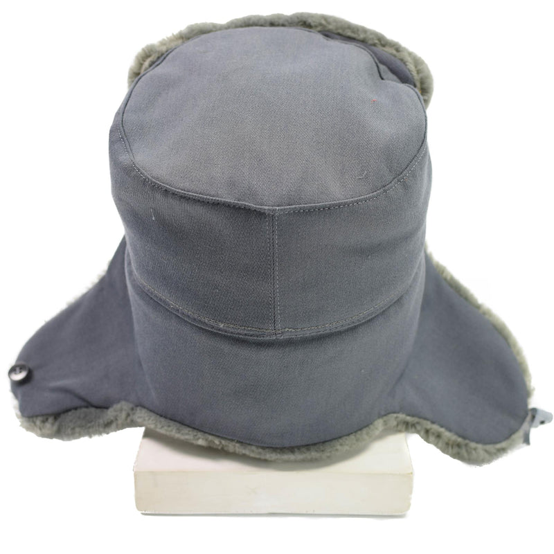 Oryginalny Oficer armii Wschodnich Niemiec Winter Hat Zimna pogoda Ushanka Faux Fur New
