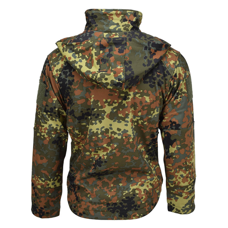 MIL-TEC Softshell Kurtka SCU 14 Niemiecka Flecktran Camo Outdoorowa odzież wiejska