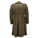 Oryginalny wełniany płaszcz armii kanadyjskiej z nadwyżki wojskowej Vintage w kolorze oliwkowym