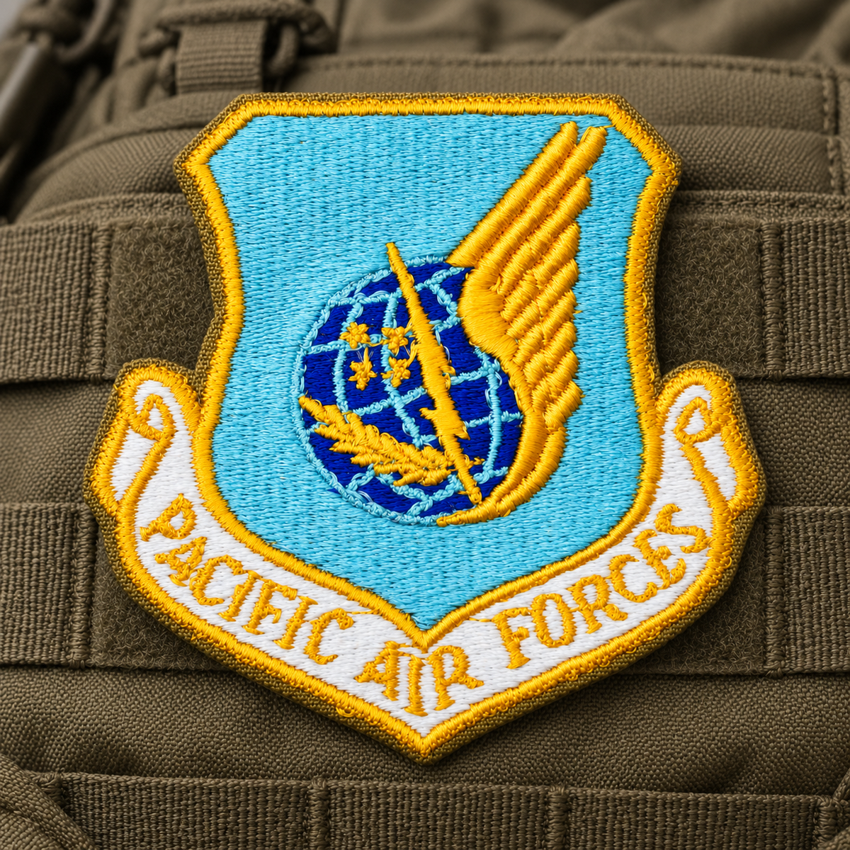 Oryginalna naszywka US Military Pacific Air Forces PACAF z nadwyżki wojskowej