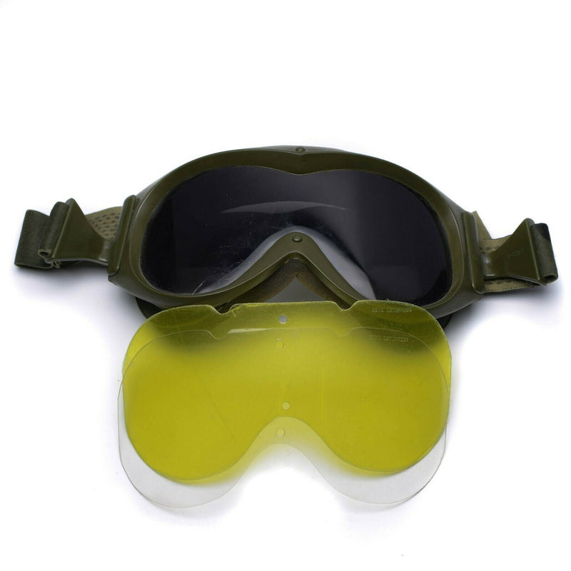 Oryginalny francuska tankowca Goggles Ochrona oka szkło wojskowe Sun Sand Wind
