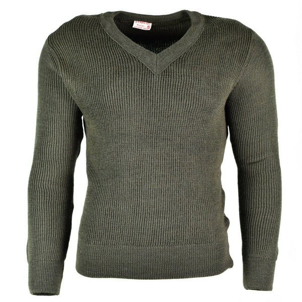 Oryginalny francuski sweter pullover jumper chlorofibre wełna w wełnę
