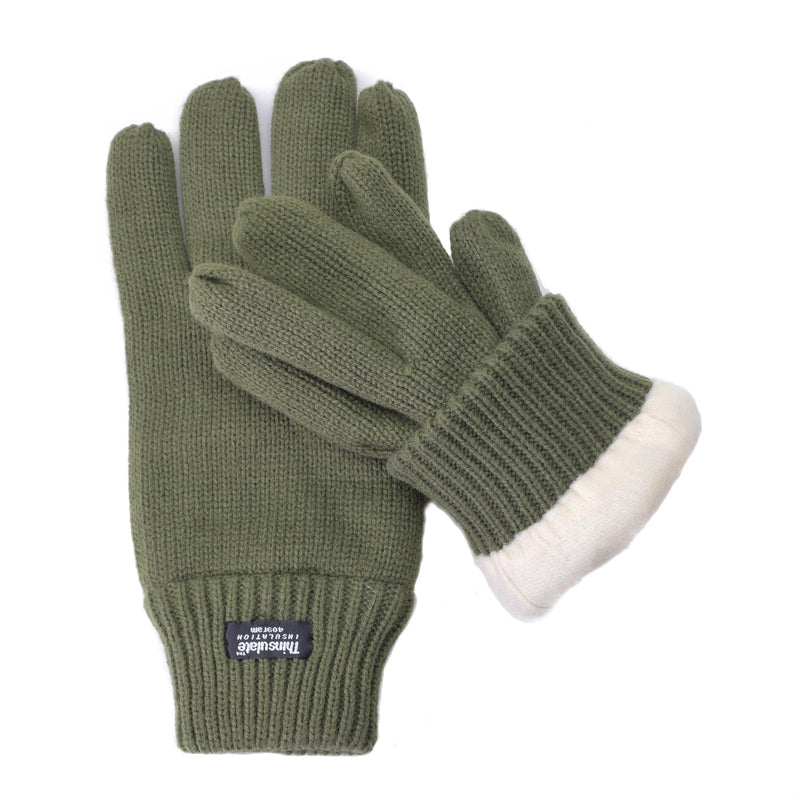 Rękawiczki Mil-Tec Mężczyźni ciepłe dzianiny THINSULET ™ Olive OD Winter Tactical Gear