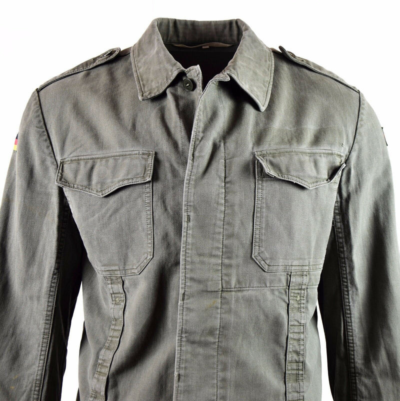 Oryginalna niemiecka kurtka armii Moleskin. Vintage BW Army Field Olive Crea