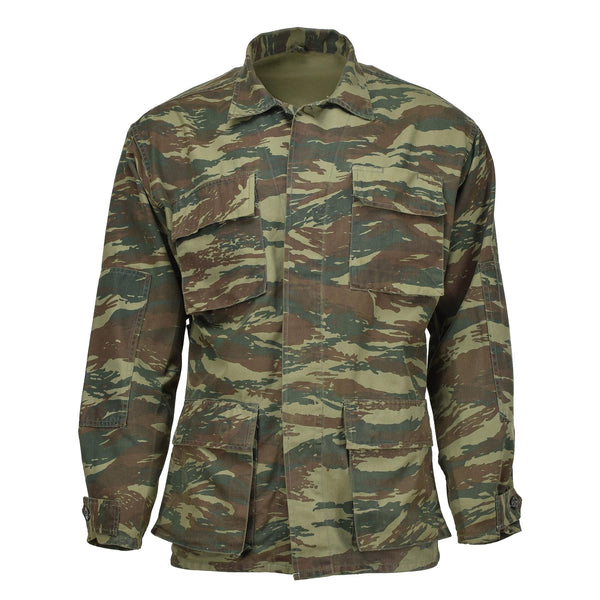 Genuine Greek military jacket durable field tactical combat dark lizard camo