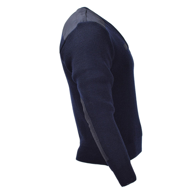 Oryginalny holenderski wojskowy niebieski sweter pullover wełna wełna body -body NOWOŚĆ