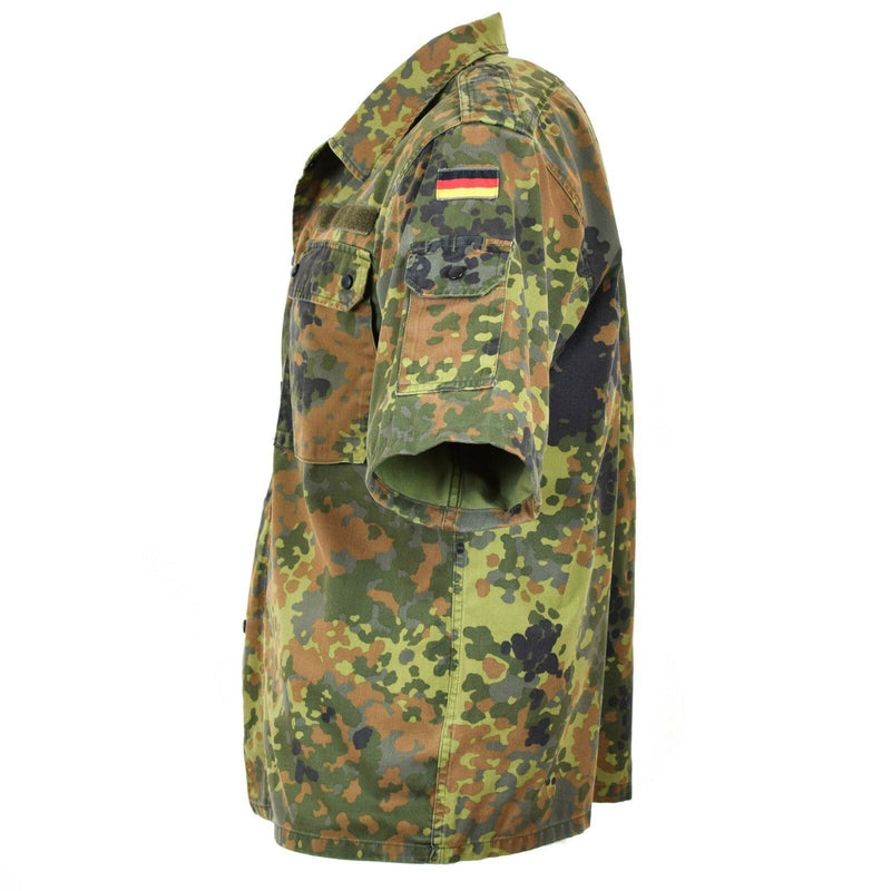 Oryginalna koszula armii niemieckiej zapinana na zamek Flecklektarn krótkie rękawy Walka BW Army Problem