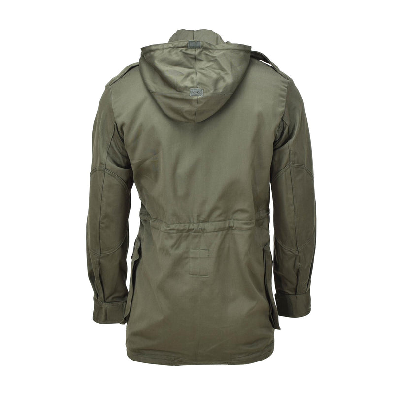 Oryginalna belgijska kurtka wojskowa Olive Field Troops BDU Hooded Parkha Vintage New