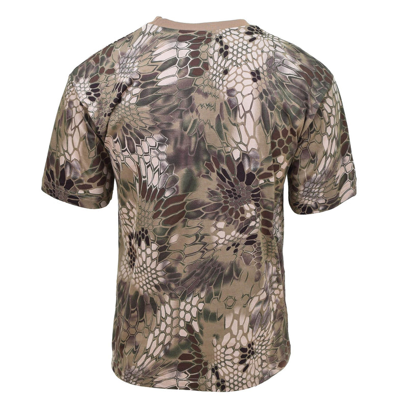 Marka MFH amerykańska koszulka wojskowa krótkie rękawie Undershirt Snake FG Camo Base Layer