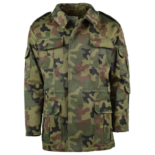 Oryginalny polski armia Parkana Panther Camo Wojska kurtka walka BDU nadwyżka nowa