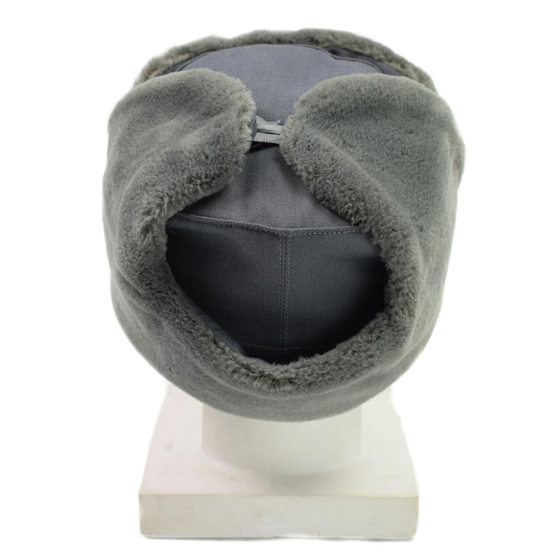 Oryginalny Oficer armii Wschodnich Niemiec Winter Hat Zimna pogoda Ushanka Faux Fur New