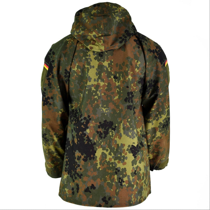 Oryginalna niemiecka kurtka polowa Goretex Flecktarn Wodoodporny sprzęt przeciwdeszczowy Parkana