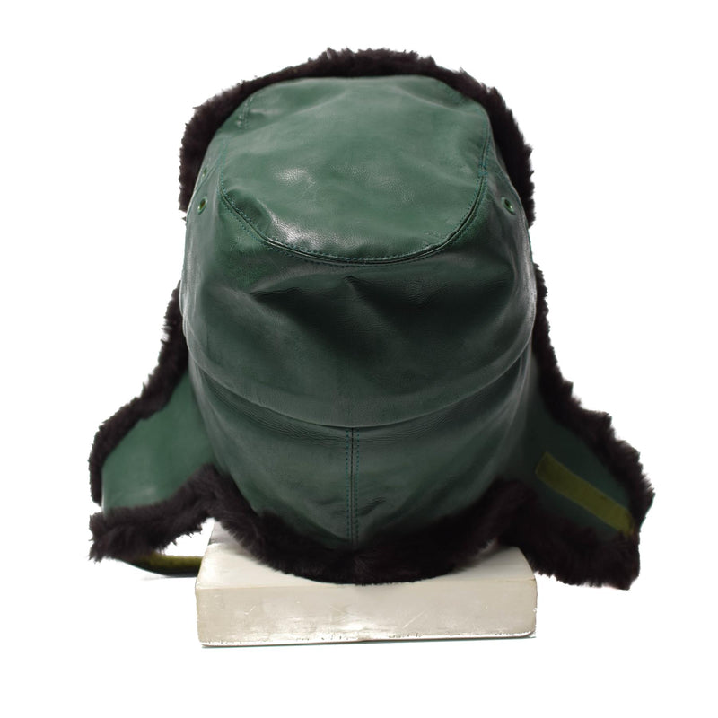 Oryginalna niemiecka policja ciepła zimowa czapka zimna pogoda Faux Fur Ushanka odznaka nowa