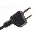 Adapter Earmor M52 PTT Midland 2-pinowy przewodowy taktyczny kabel do zestawu słuchawkowego, czarny