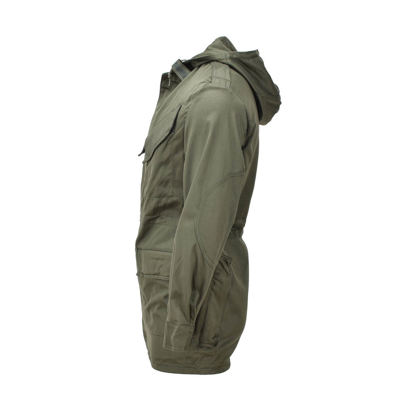 Oryginalna belgijska kurtka wojskowa Olive Field Troops BDU Hooded Parkha Vintage New