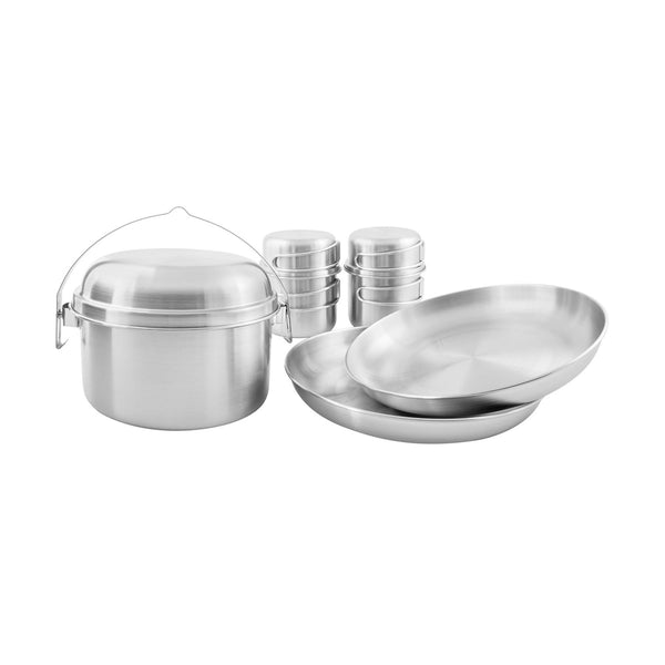 Zestaw piknikowy Tatonka II 8pcs Compact Camping Camping Caking Caking Torne Zestaw do gotowania Miski