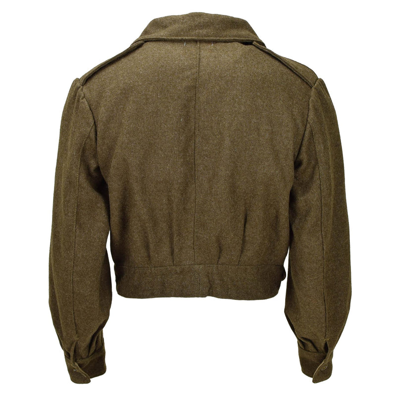 Oryginalna armia grecka Eisenhower Ike Jacke Olive Wool Wool Vintage Field Wojska