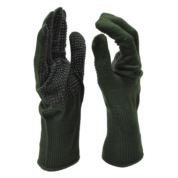 Oryginalne brytyjskie rękawiczki wojskowe przeciw poślizgowi Nomex aramid Fibre Green Nowe