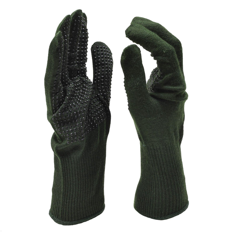 Oryginalne brytyjskie rękawiczki wojskowe przeciw poślizgowi Nomex aramid Fibre Green Nowe
