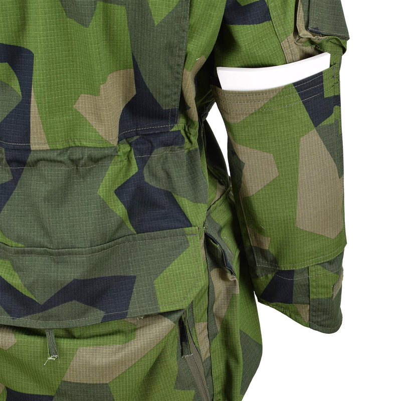 Tacgear marka styl wojskowy Ripstop Commando Smock Jacket Splinter Camo Fullzip