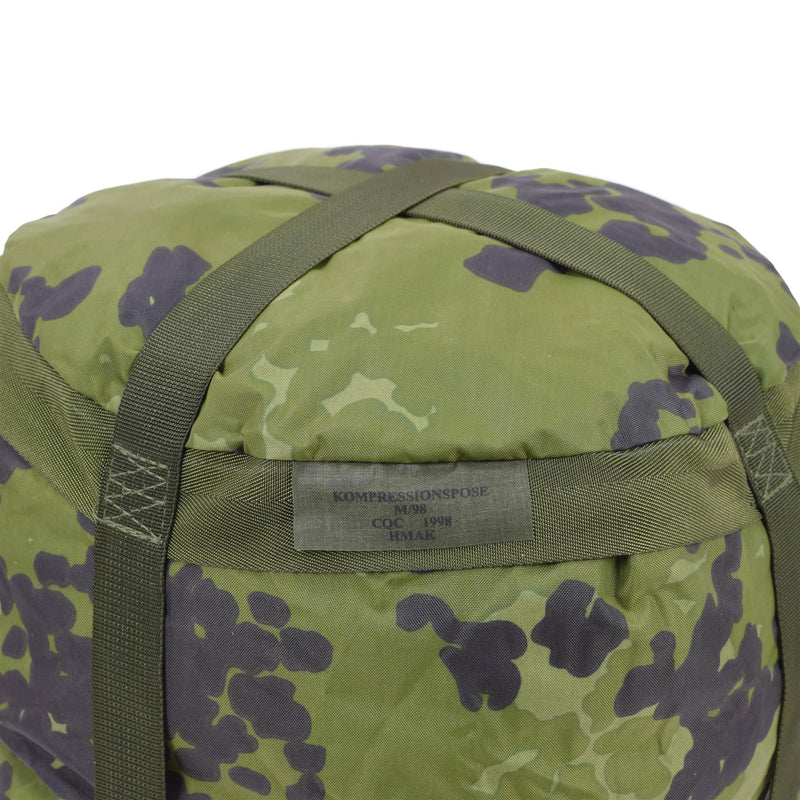 Oryginalna duńska wojskowa torba kompresyjna M84 Camo PU powlekana lekka nowa
