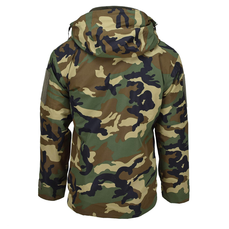 MIL-TEC Wojskowy styl Gen II wyłożony zimowa kurtka lasu Camo Soft Shell Parka