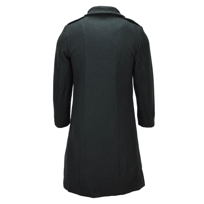 Oryginalny damski płaszcz wełniany armii kanadyjskiej z nadwyżki wojskowej w kolorze ciemnozielonym