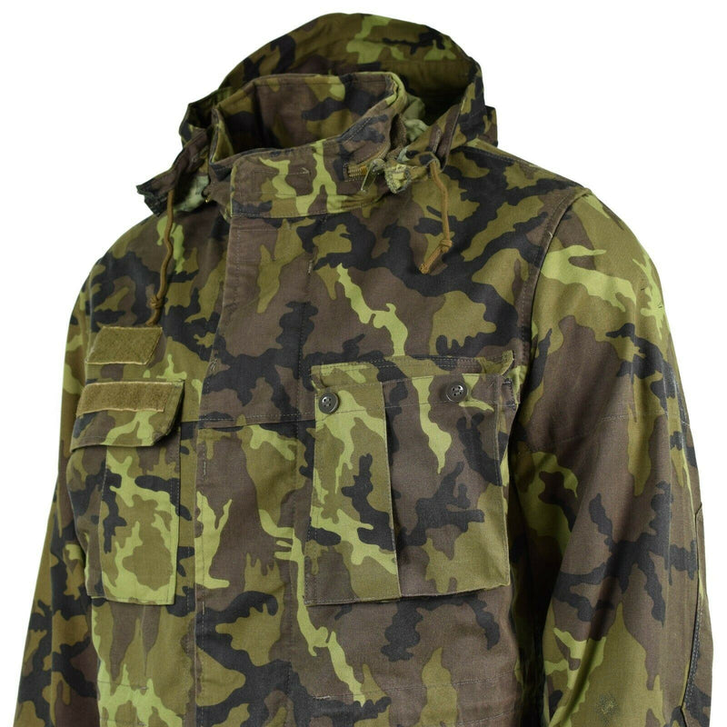 Oryginalny czeski armia wojskowa walka cz 95 Camo Field Jacket Parka Hooded