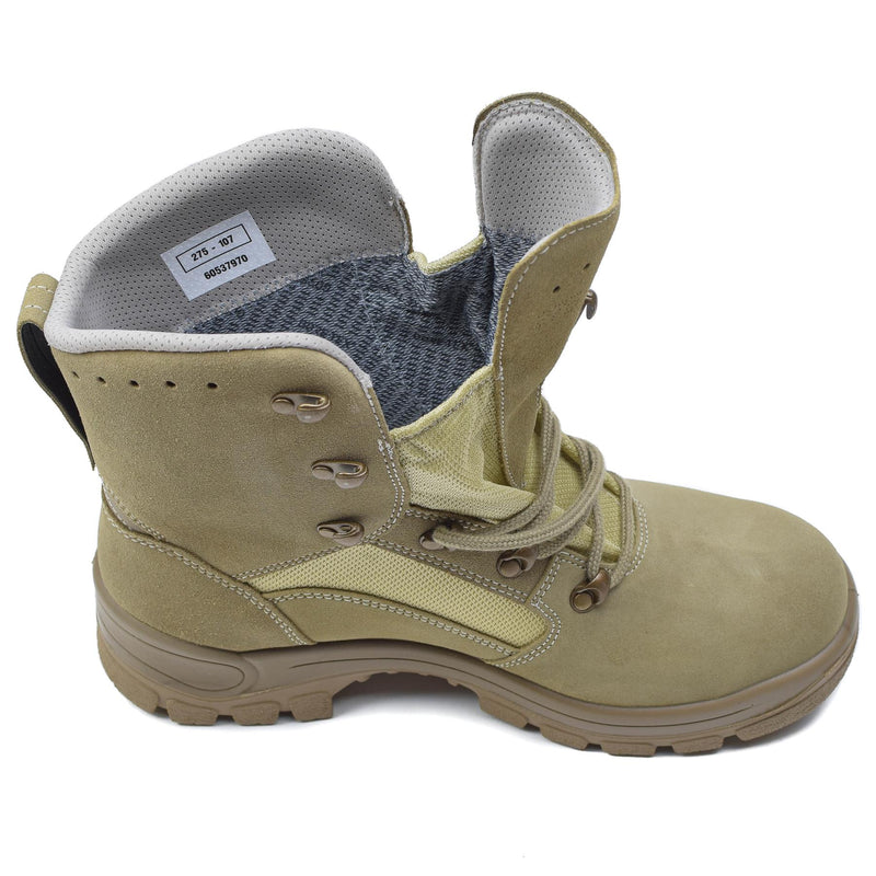 Oryginalne niemieckie wojskowe buty taktyczne Wodoodporne Khaki Ruble Round Sole Nowa