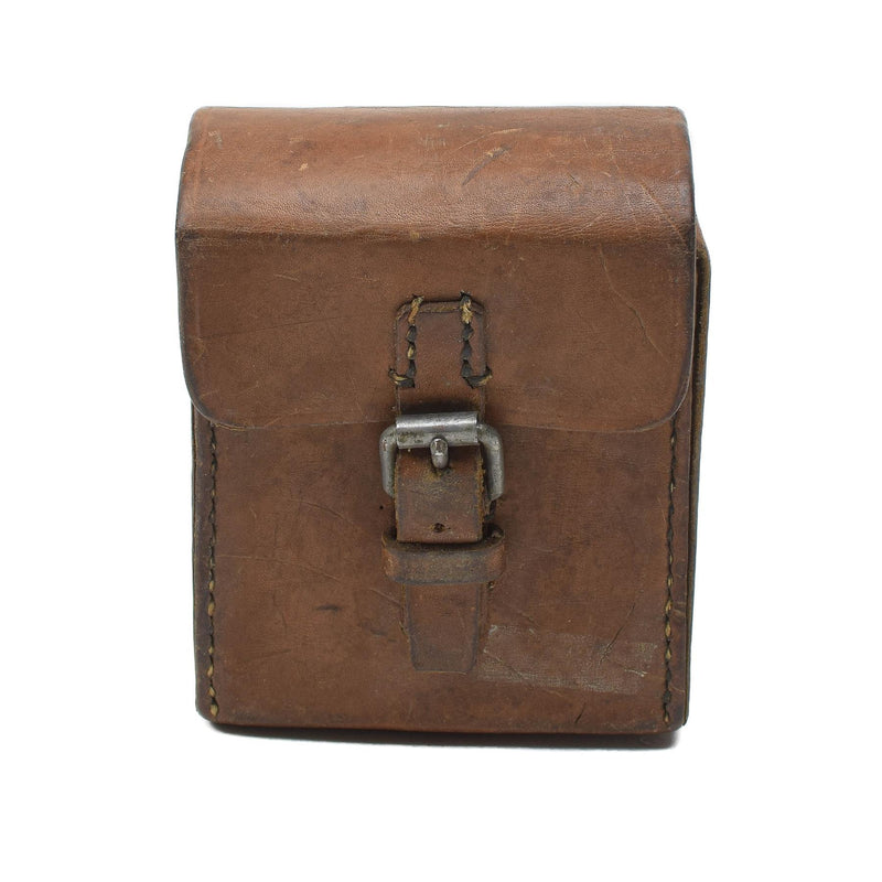 Oryginalny szwedzki wojskowy skórzany pasek z twardym paskiem Universal Magazine Bag Vintage