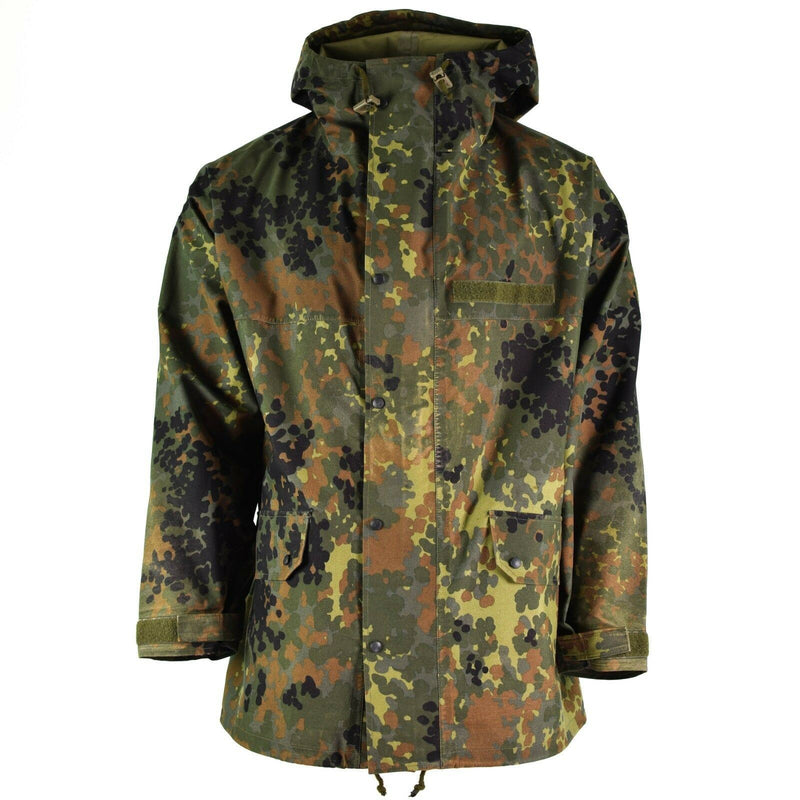 Oryginalna niemiecka kurtka polowa Goretex Flecktarn Wodoodporny sprzęt przeciwdeszczowy Parkana
