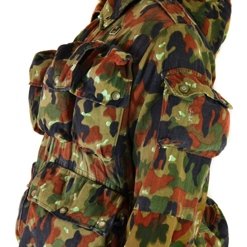 Oryginalna szwajcarska kurtka armii M70 Alpenflage Camo Sniper Combat z kapturem parka