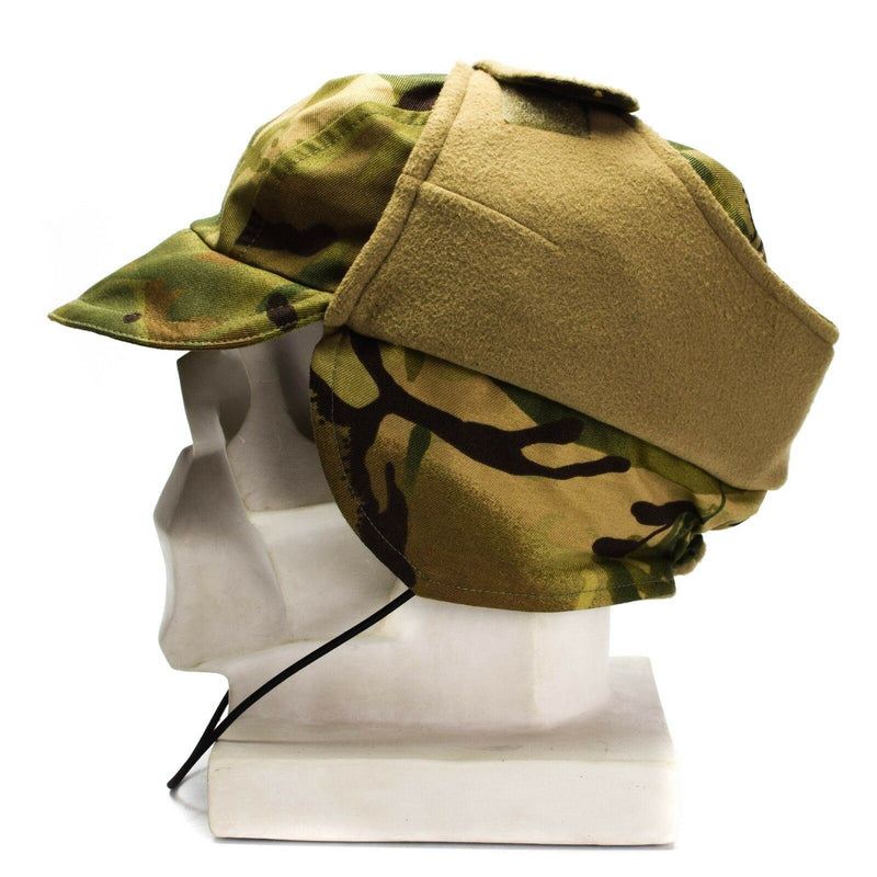 Oryginalna armia brytyjska mtp camo wodoodporna Gore Tex Cap wyłożona zimna pogoda kapelusz nowy